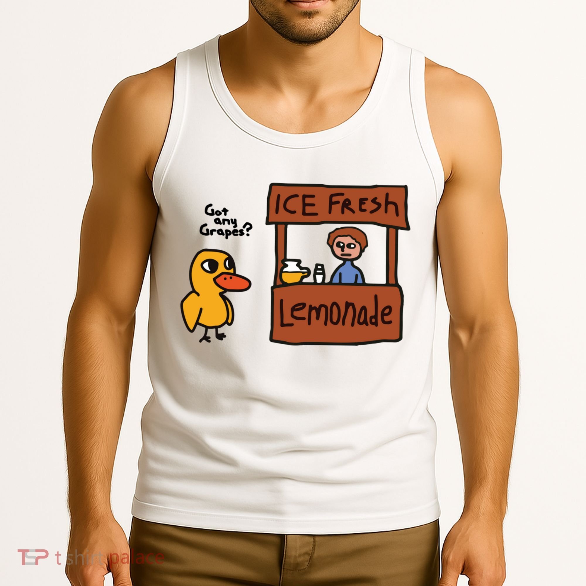 Ice Fresh Lemonade Got Any Grapes Duck Funny Ice Fresh Tank Top