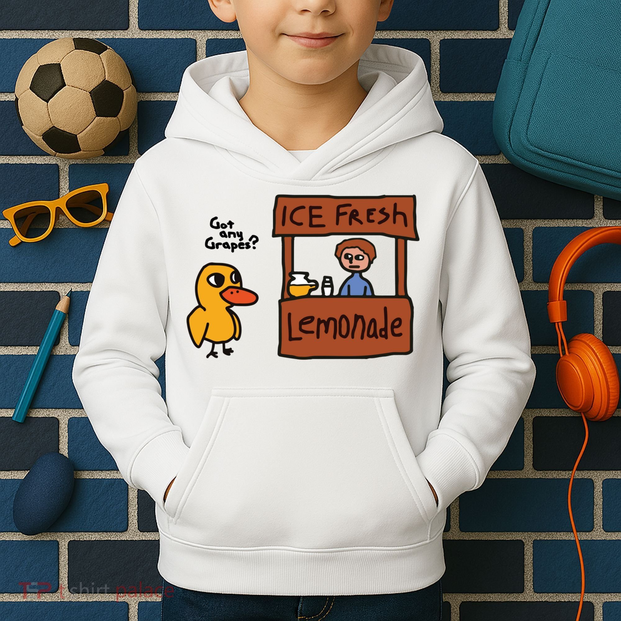 Ice Fresh Lemonade Got Any Grapes Duck Funny Ice Fresh Kids Hoodie