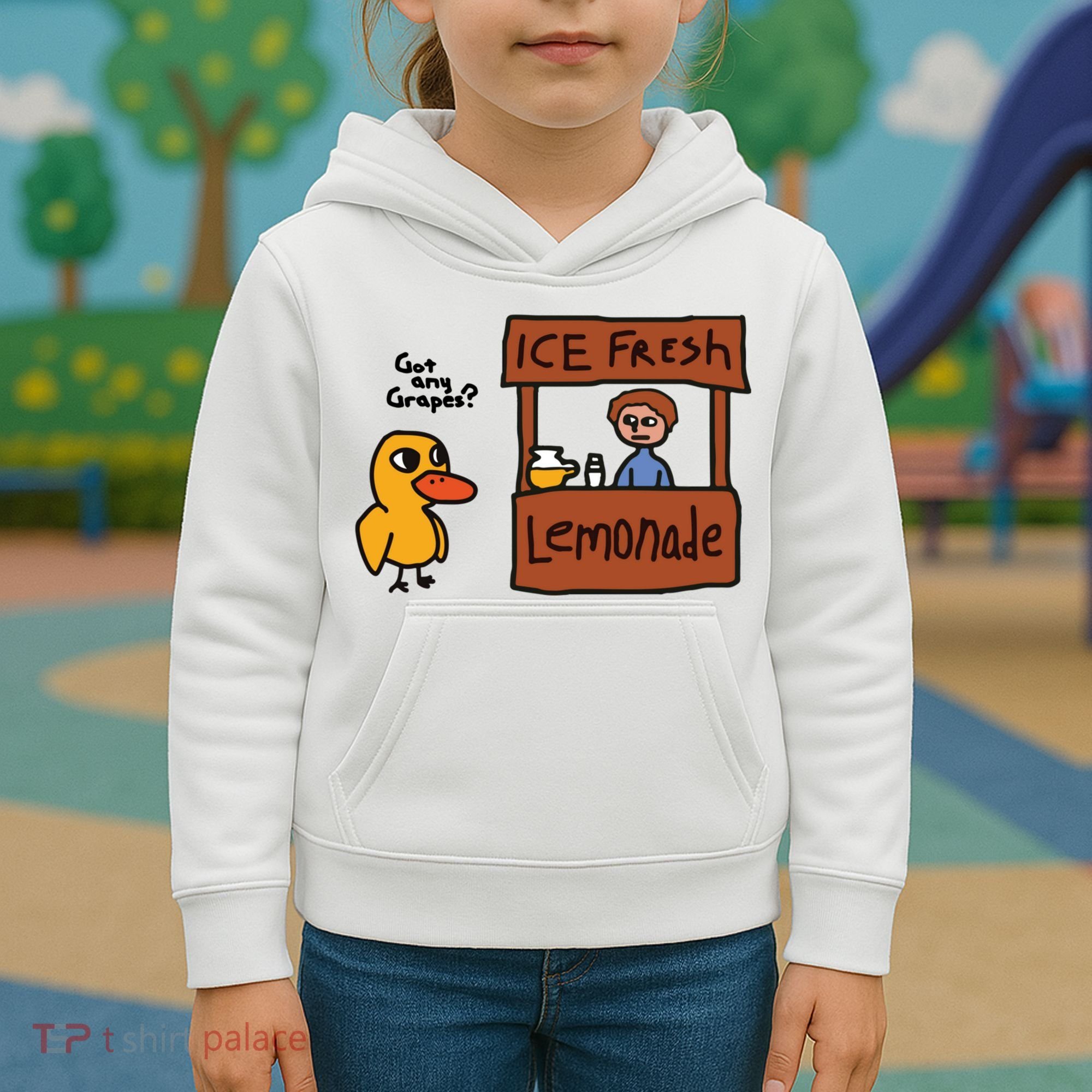 Ice Fresh Lemonade Got Any Grapes Duck Funny Ice Fresh Kids Hoodie