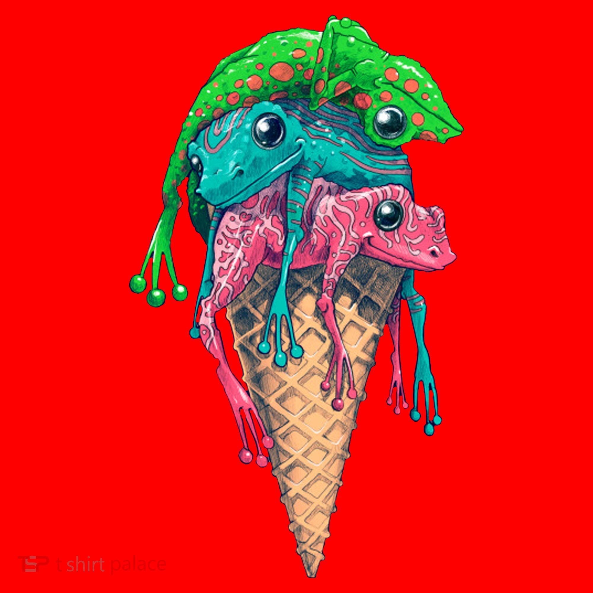 Icecream Frog Lover Food Funny Santa Hat