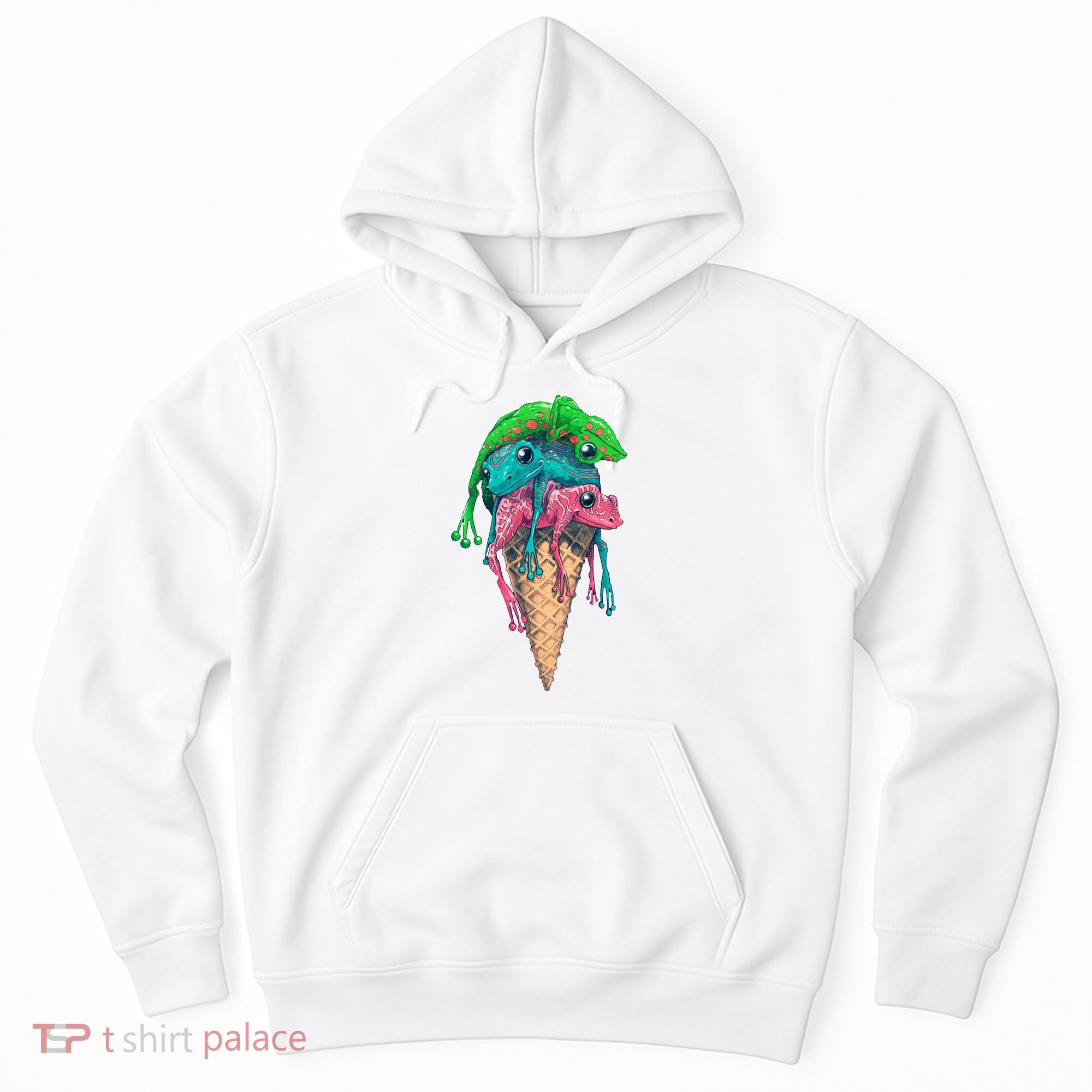 Icecream Frog Lover Food Funny Hoodie