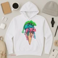 Icecream Frog Lover Food Funny Hoodie thumb 3
