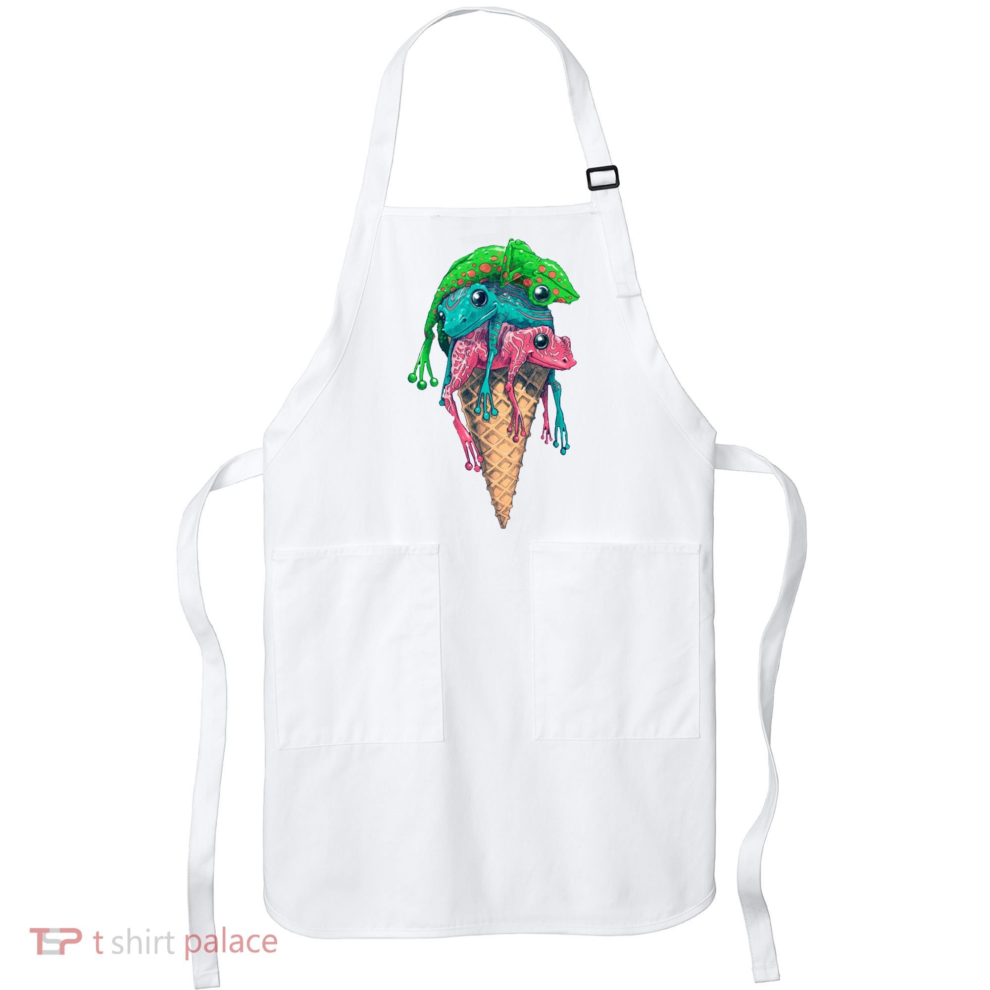 Icecream Frog Lover Food Funny Apron