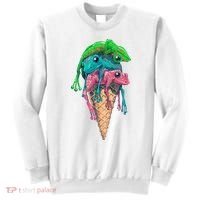 Icecream Frog Lover Food Funny Sweatshirt thumb 0