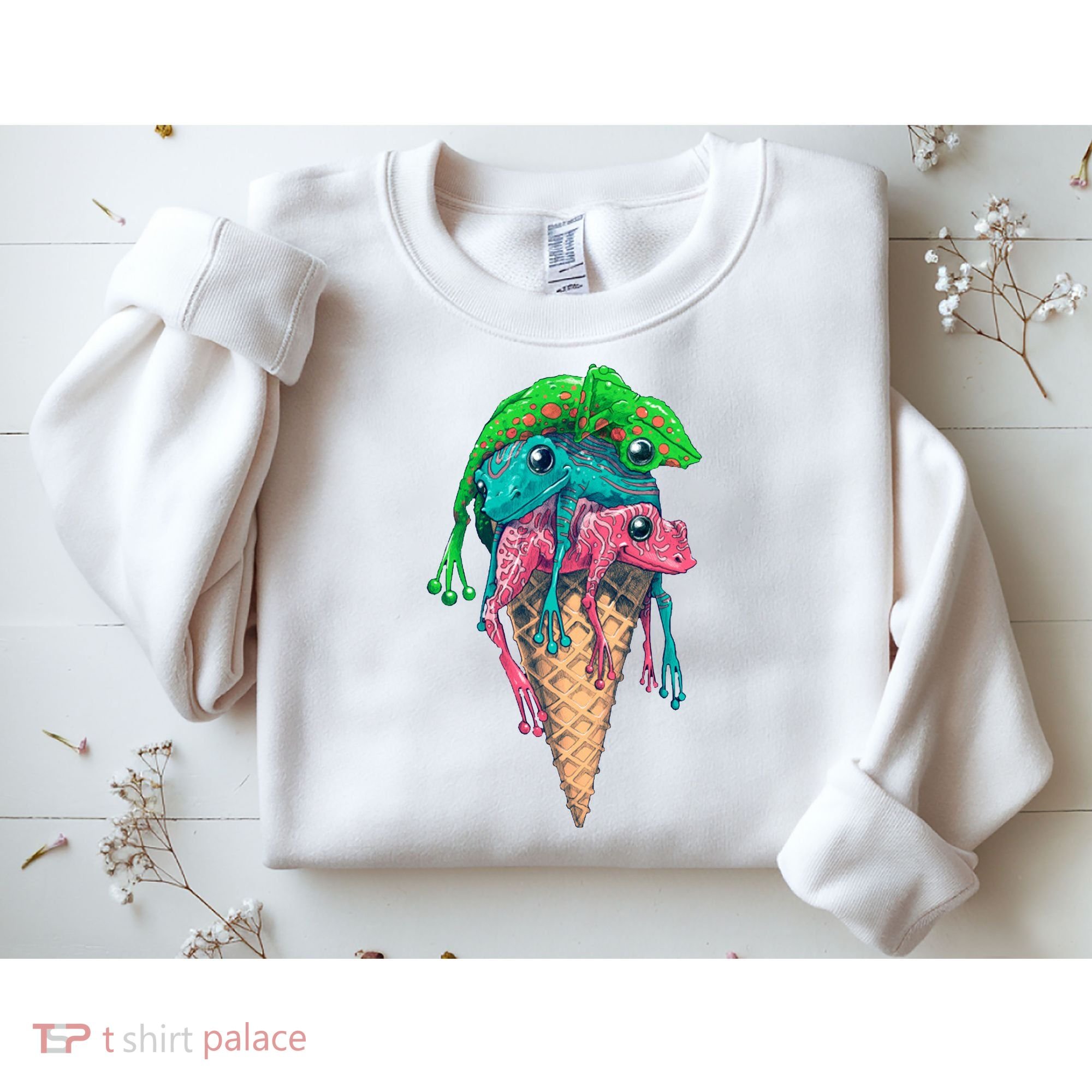 Icecream Frog Lover Food Funny Sweatshirt