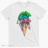 Icecream Frog Lover Food Funny T-Shirt thumb 0