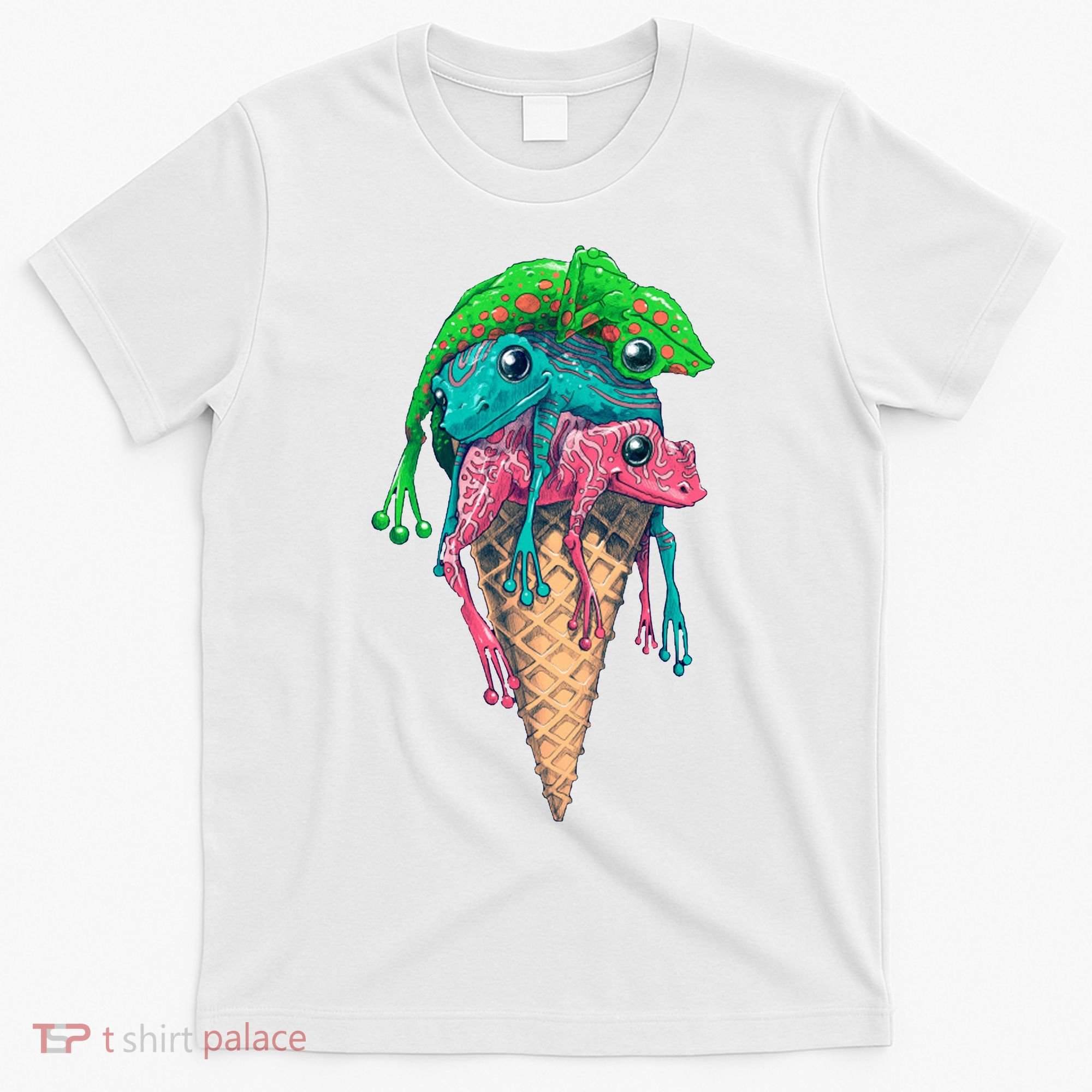Icecream Frog Lover Food Funny T-Shirt