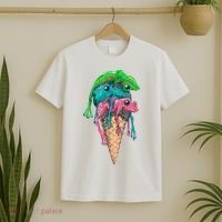 Icecream Frog Lover Food Funny T-Shirt thumb 2
