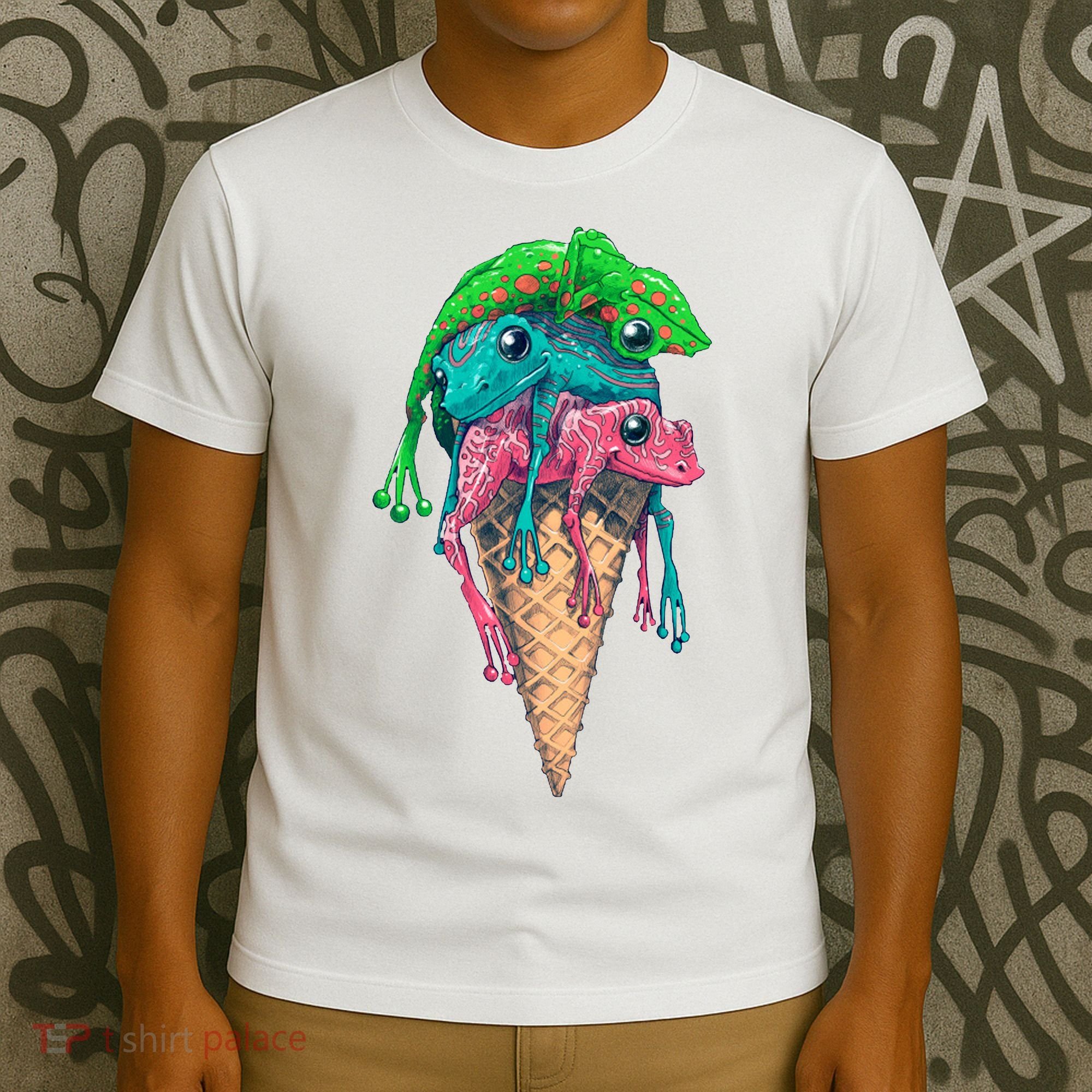 Icecream Frog Lover Food Funny T-Shirt