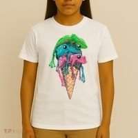Icecream Frog Lover Food Funny T-Shirt thumb 4
