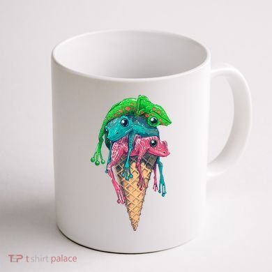 Icecream Frog Lover Food Funny Coffee Mug back