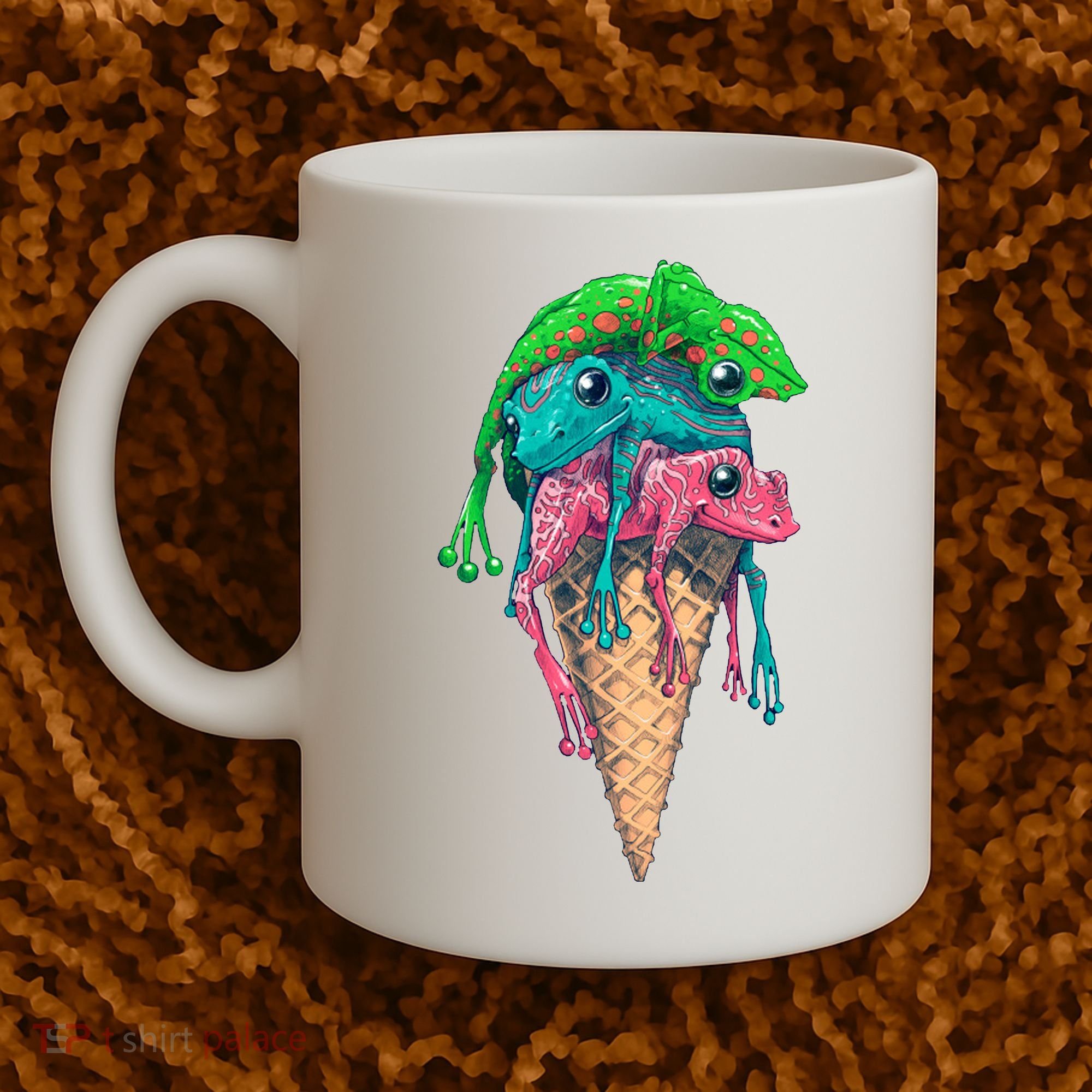 Icecream Frog Lover Food Funny Coffee Mug