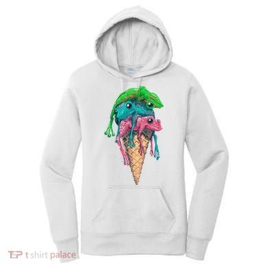 Icecream Frog Lover Food Funny Women's Hoodie