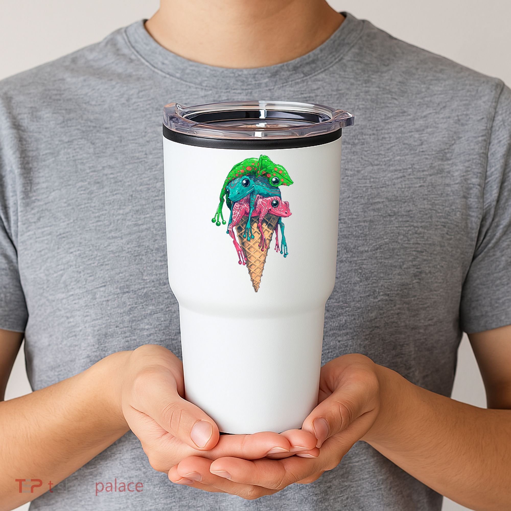 Icecream Frog Lover Food Funny Tumbler