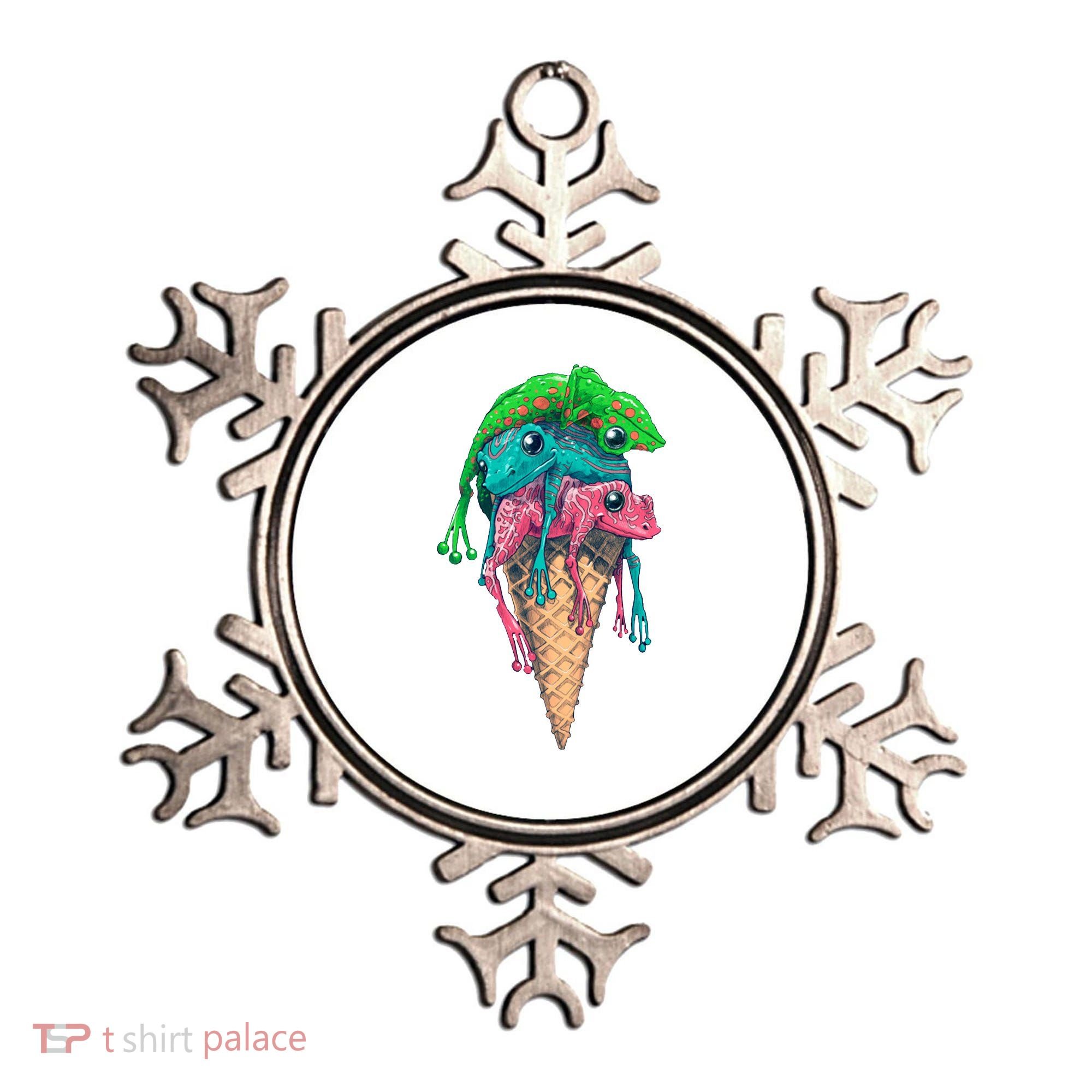Icecream Frog Lover Food Funny Ornament
