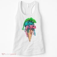 Icecream Frog Lover Food Funny Women's Tank Top thumb 0