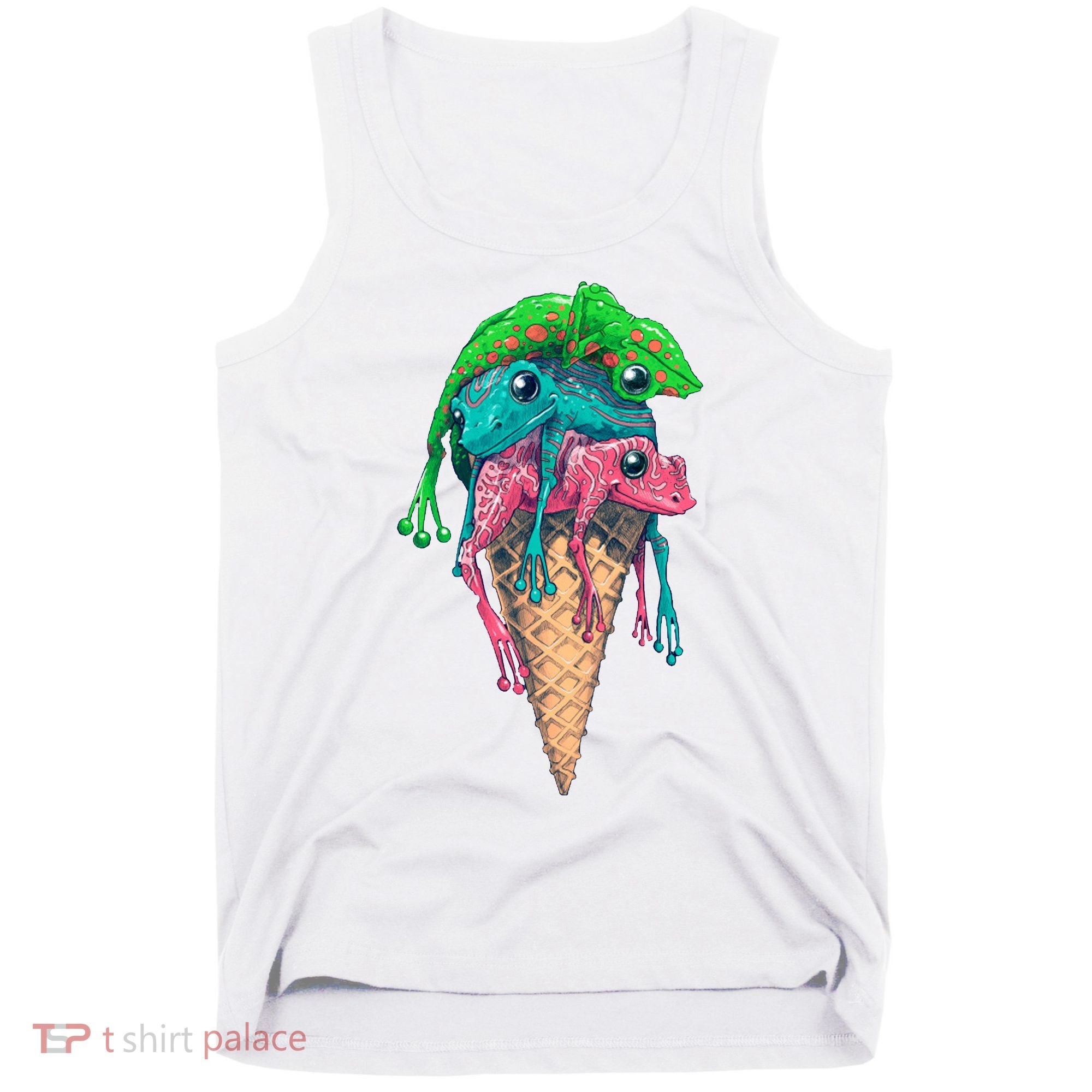 Icecream Frog Lover Food Funny Tank Top