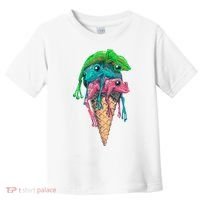 Icecream Frog Lover Food Funny Toddler T-Shirt thumb 0