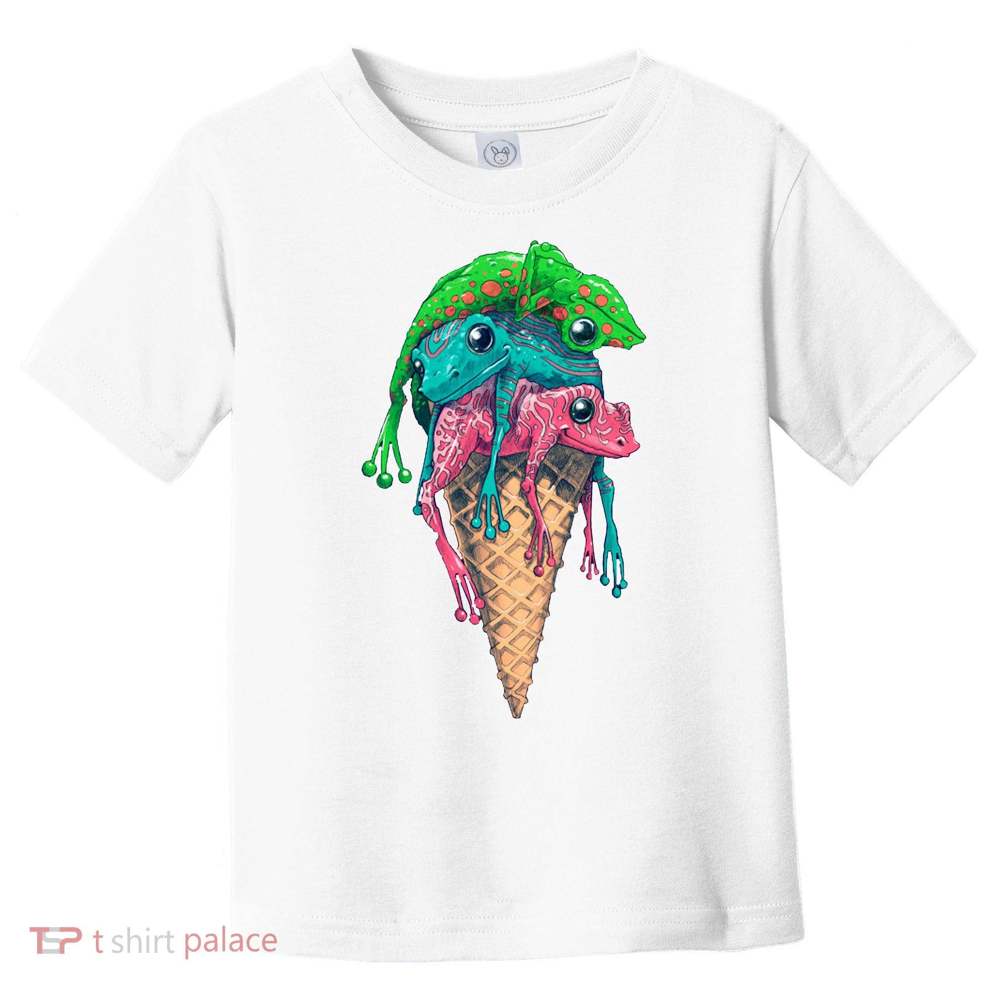 Icecream Frog Lover Food Funny Toddler T-Shirt