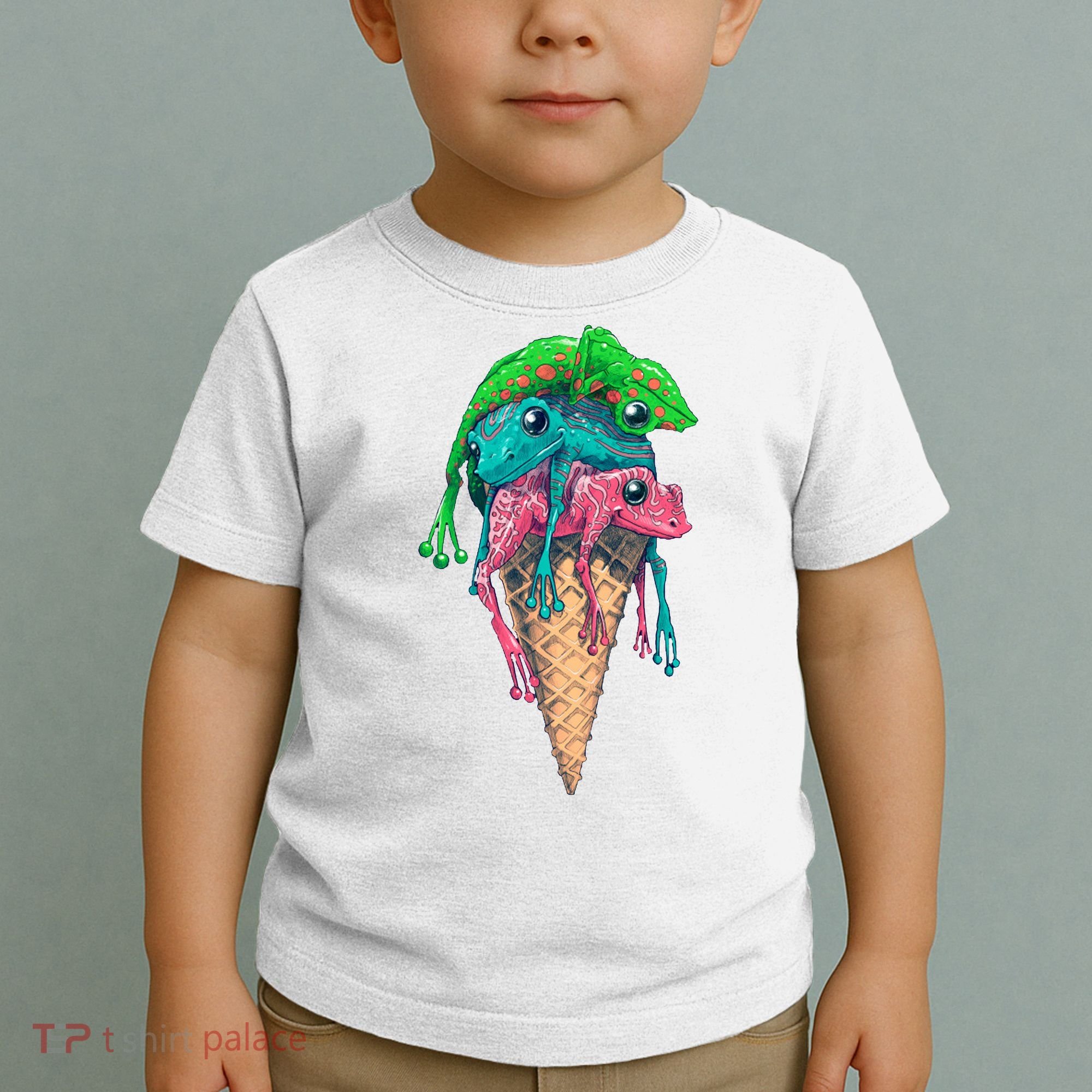 Icecream Frog Lover Food Funny Toddler T-Shirt