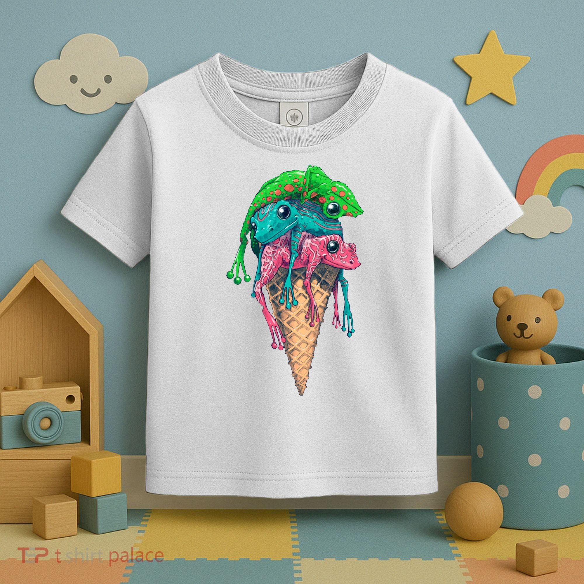 Icecream Frog Lover Food Funny Toddler T-Shirt
