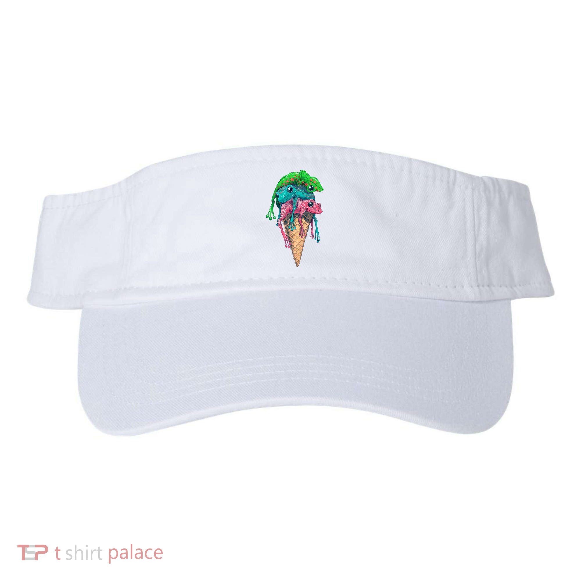 Icecream Frog Lover Food Funny Visor