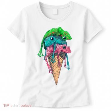 Icecream Frog Lover Food Funny Women's T-Shirt