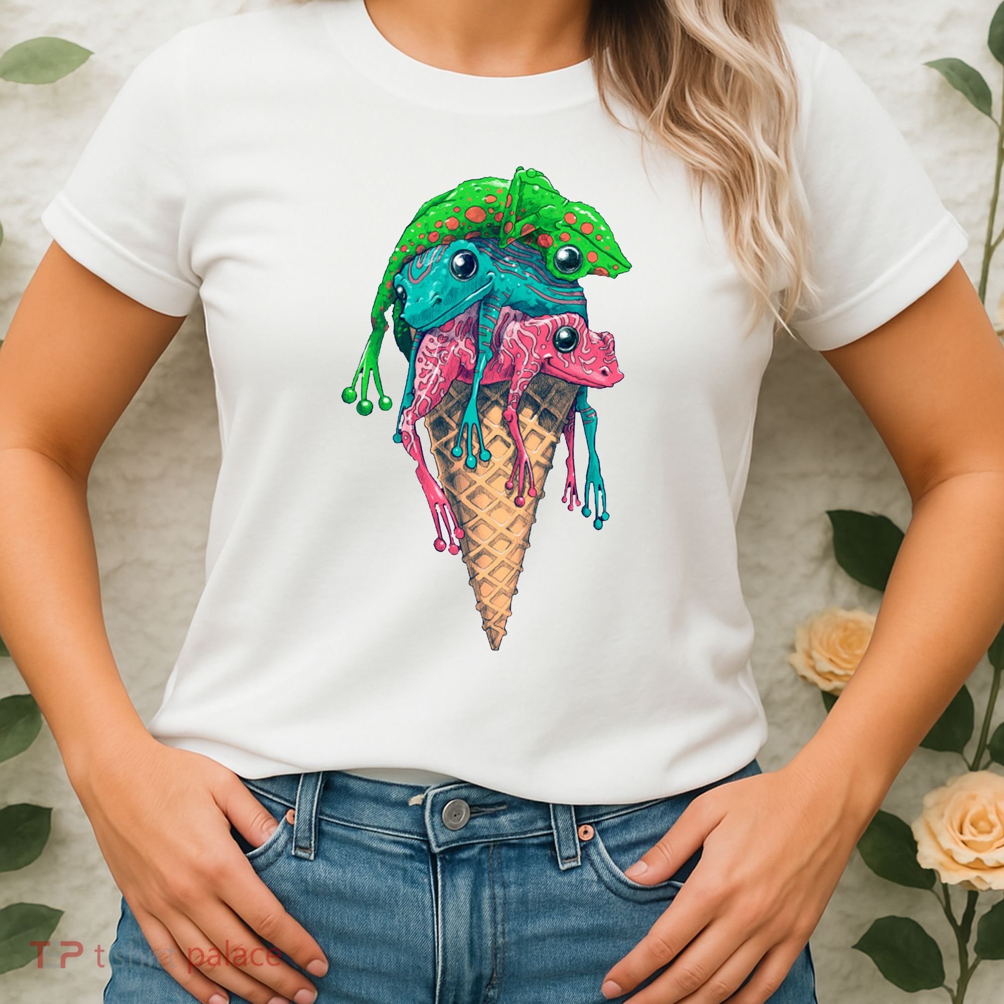 Icecream Frog Lover Food Funny Women's T-Shirt