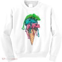 Icecream Frog Lover Food Funny Kids Sweatshirt thumb 0