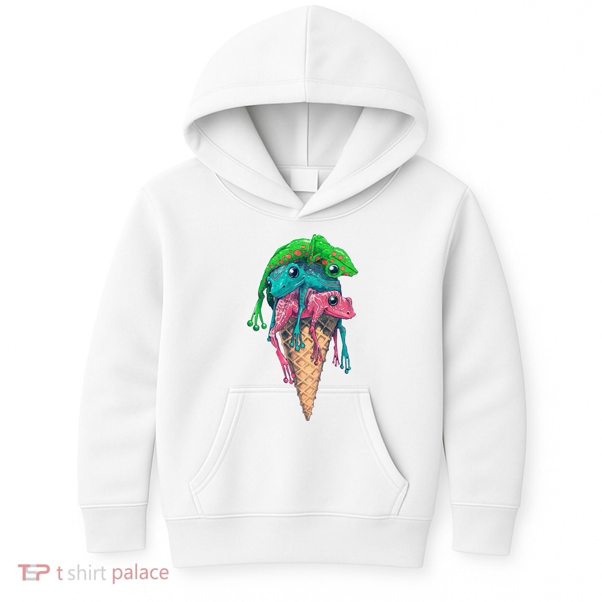 Icecream Frog Lover Food Funny Kids Hoodie