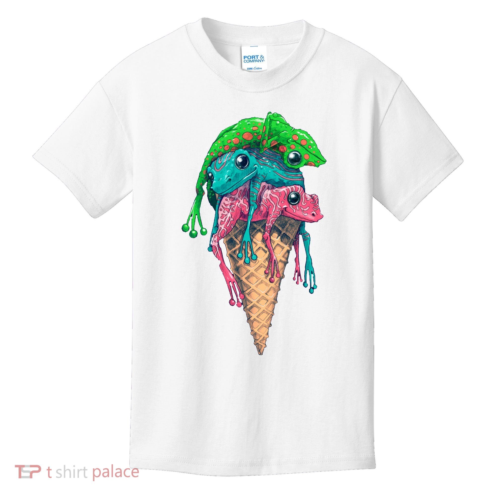 Icecream Frog Lover Food Funny Kids T-Shirt