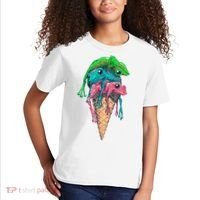Icecream Frog Lover Food Funny Kids T-Shirt thumb 2