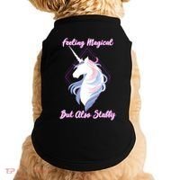 I Feel Magical But Also Stabby Funny Unicorn Gift Doggie Tank thumb 0