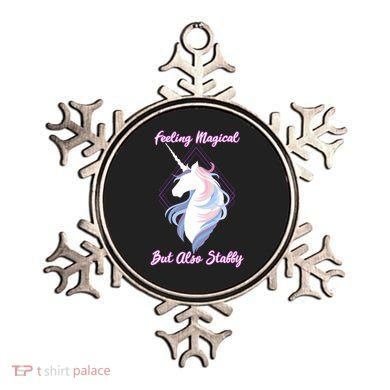 I Feel Magical But Also Stabby Funny Unicorn Gift Ornament