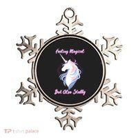 I Feel Magical But Also Stabby Funny Unicorn Gift Ornament thumb 0