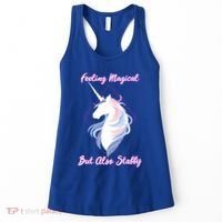 I Feel Magical But Also Stabby Funny Unicorn Gift Women's Tank Top thumb 0