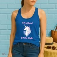 I Feel Magical But Also Stabby Funny Unicorn Gift Women's Tank Top thumb 2