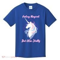 I Feel Magical But Also Stabby Funny Unicorn Gift Kids T-Shirt thumb 0