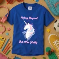 I Feel Magical But Also Stabby Funny Unicorn Gift Kids T-Shirt thumb 3