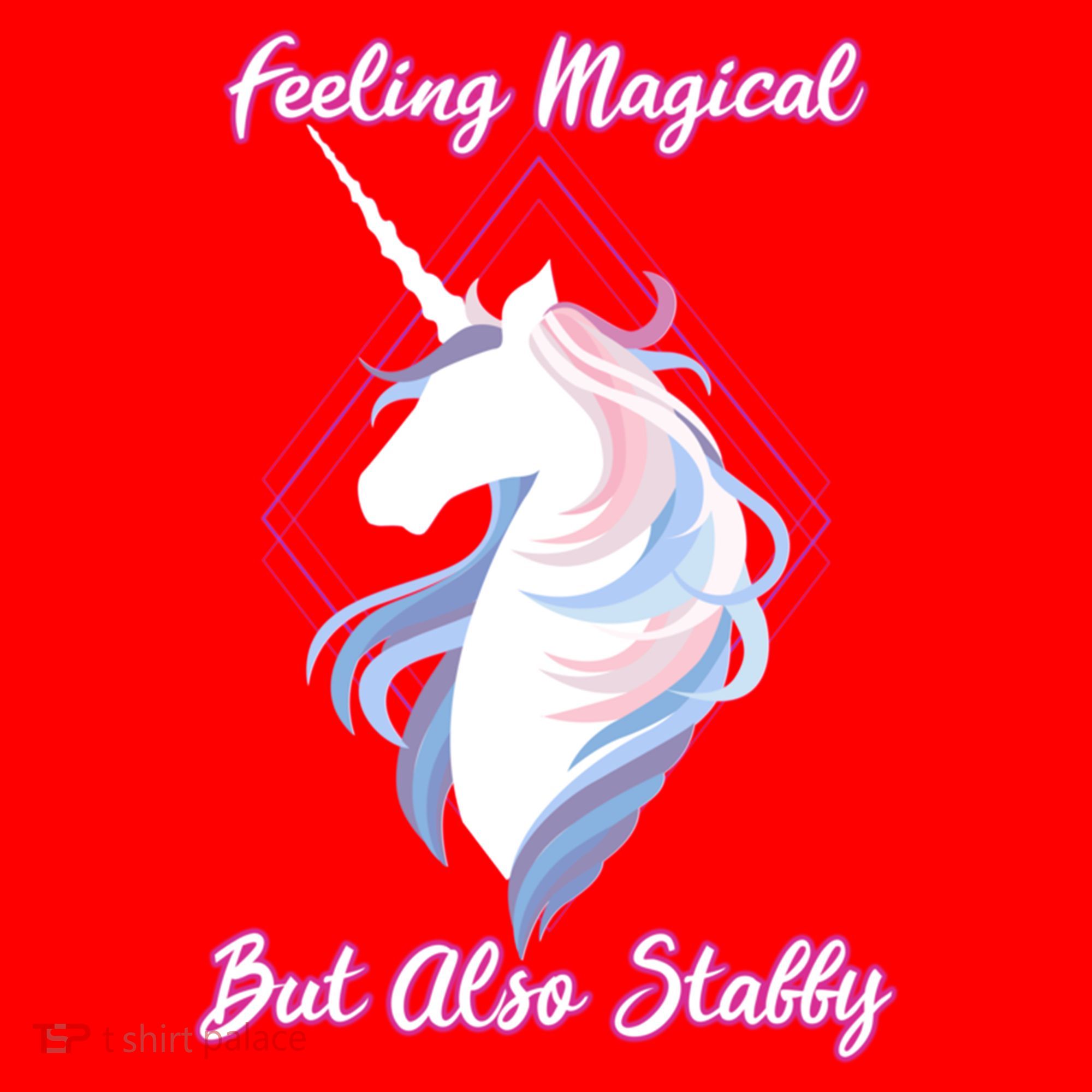 I Feel Magical But Also Stabby Funny Unicorn Gift Santa Hat