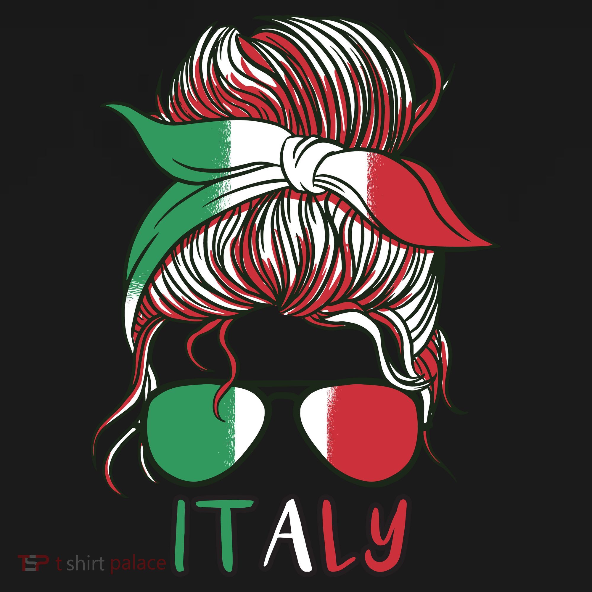 Italy Flag Messy Bun Italian Bucket Hat