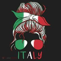 Italy Flag Messy Bun Italian Beanie thumb 2