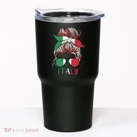 Italy Flag Messy Bun Italian Tumbler thumb 0