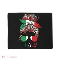 Italy Flag Messy Bun Italian Mousepad thumb 0