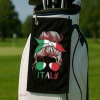 Italy Flag Messy Bun Italian Golf Towel thumb 2