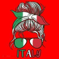 Italy Flag Messy Bun Italian Santa Hat thumb 1