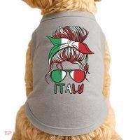 Italy Flag Messy Bun Italian Doggie Tank thumb 0