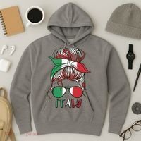 Italy Flag Messy Bun Italian Hoodie thumb 3