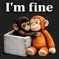 I'm Fine Monkey Punch Funny Women's Sweatshirt thumb 2