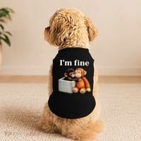 I'm Fine Monkey Punch Funny Doggie Tank thumb 2